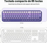 MOFII Combo de teclado y mouse inalámbricos, teclado pequeño compac...