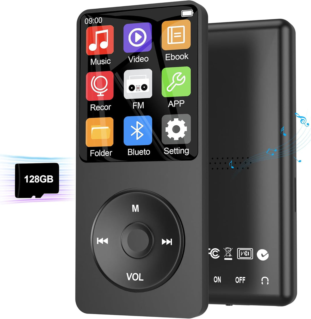 Ninsiden - Reproductor MP3 de 128 GB con Bluetooth 5.3, reproducció...