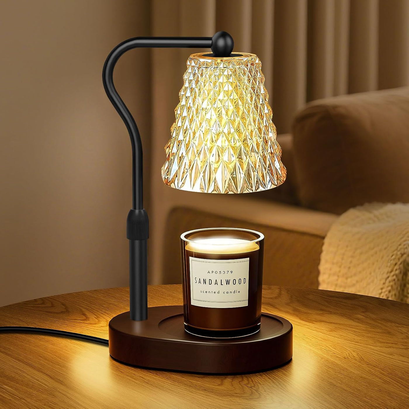 Luxmore Lámpara calentadora de velas con temporizador regulable, re...
