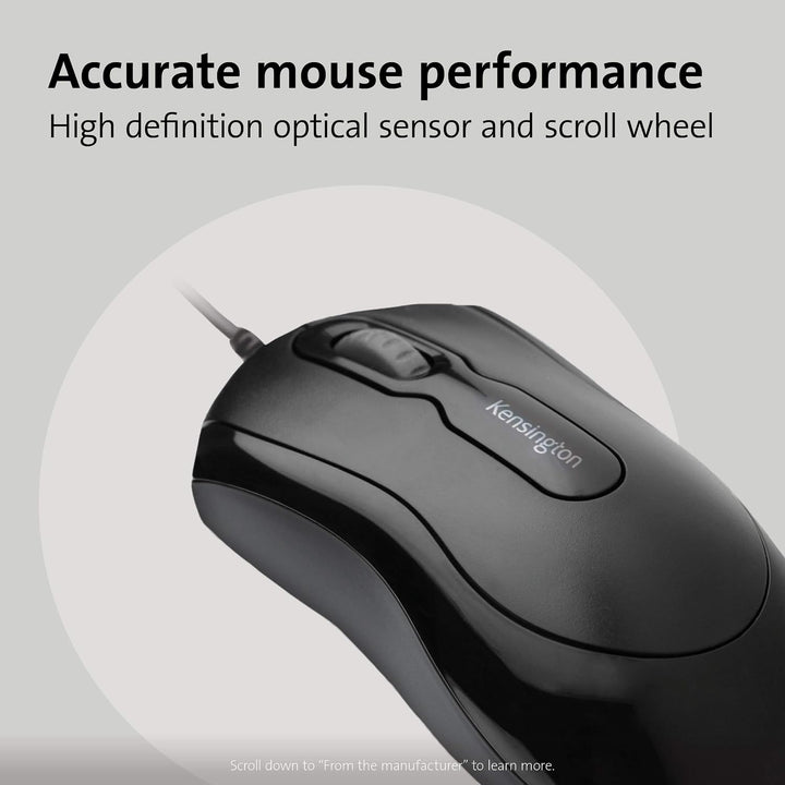 Kensington Juego de escritorio USB con cable y mouse en caja (K7243...