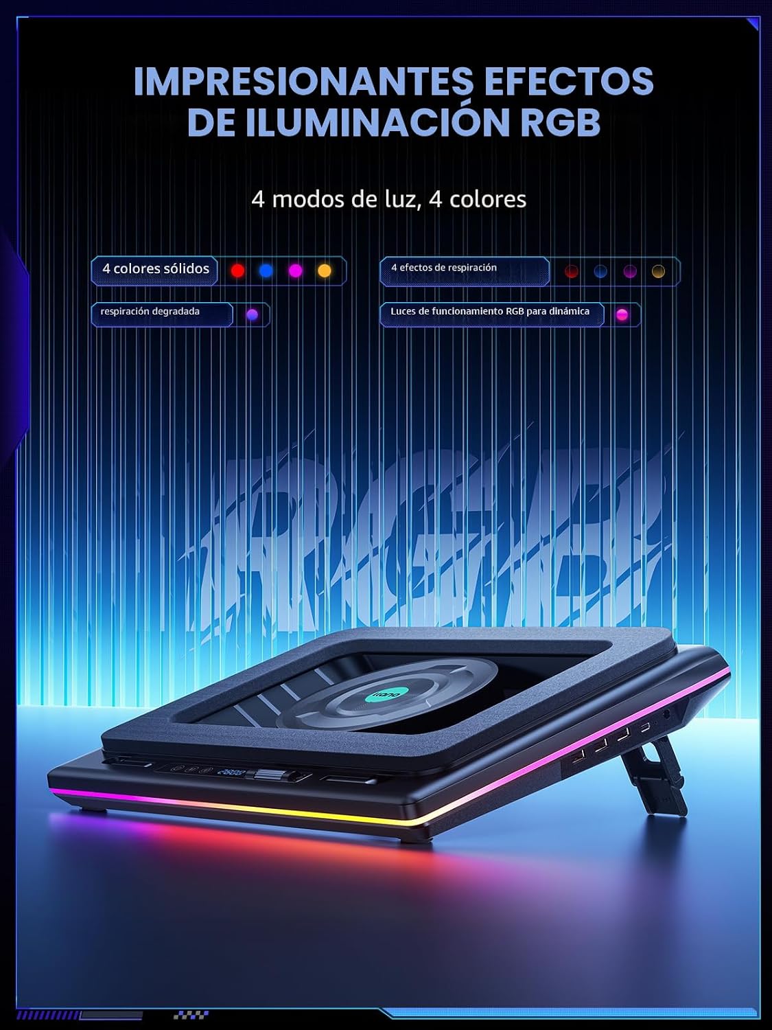 llano Soporte de ventilador de refrigeración para laptop para juegos V12