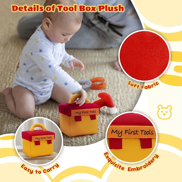 GERBIT My First Tool Set de peluche, caja de herramientas de peluch...