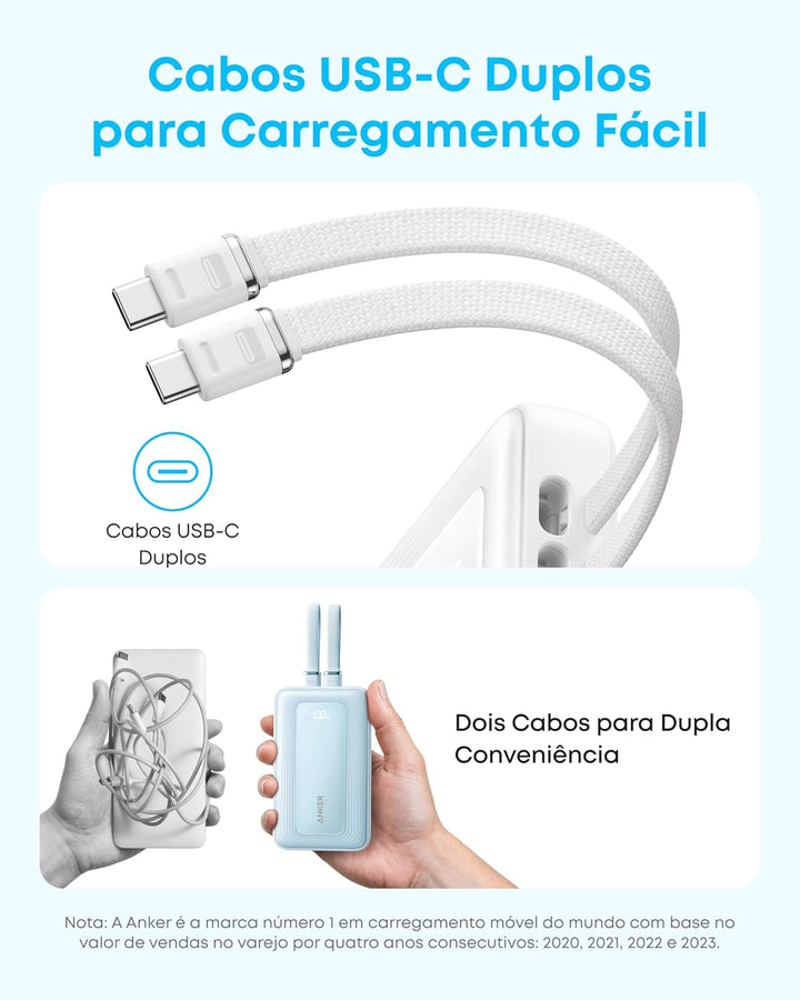 Anker Power Bank, Cargador Portátil Rápido de 20,000mAh 30W Máx con...