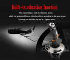 Controles de simulador de vuelo PXN 2113 joystick de vuelo para PC con función de vibración y controles de acelerador Control de vuelo con cable para PC Windows XP/VISTA/7/8/10/Computadora/Portátil (solo PC)