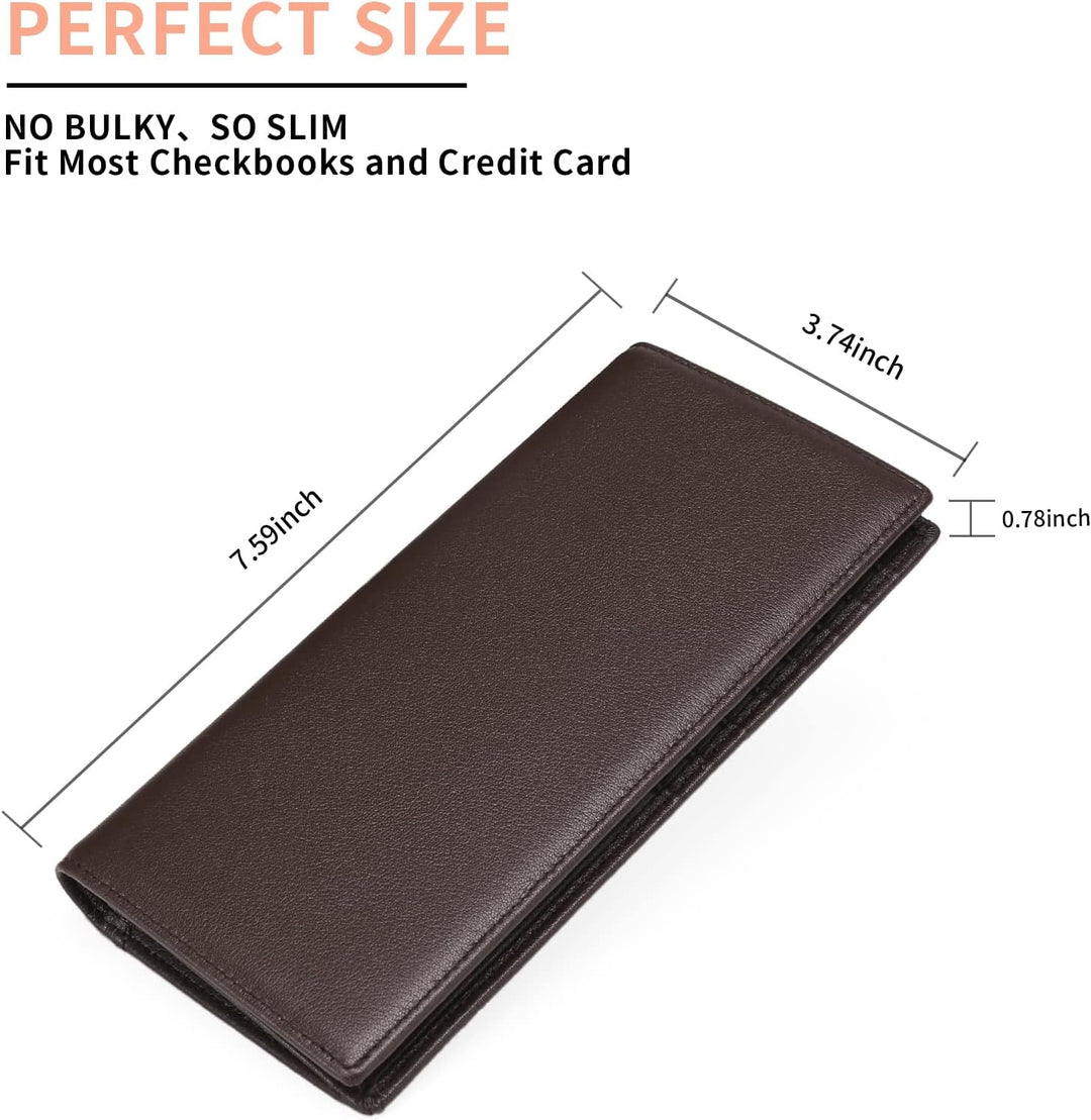 FALAN MULE Cartera para hombres de cuero genuino con bloqueo RFID,...