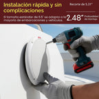 Pyle Altavoces marinos duales de 6.5 pulgadas, sistema de sonido estéreo de 2 vías, impermeable y resistente a la intemperie, con 400 vatios de potencia, cono de polipropileno y envolvente de goma de