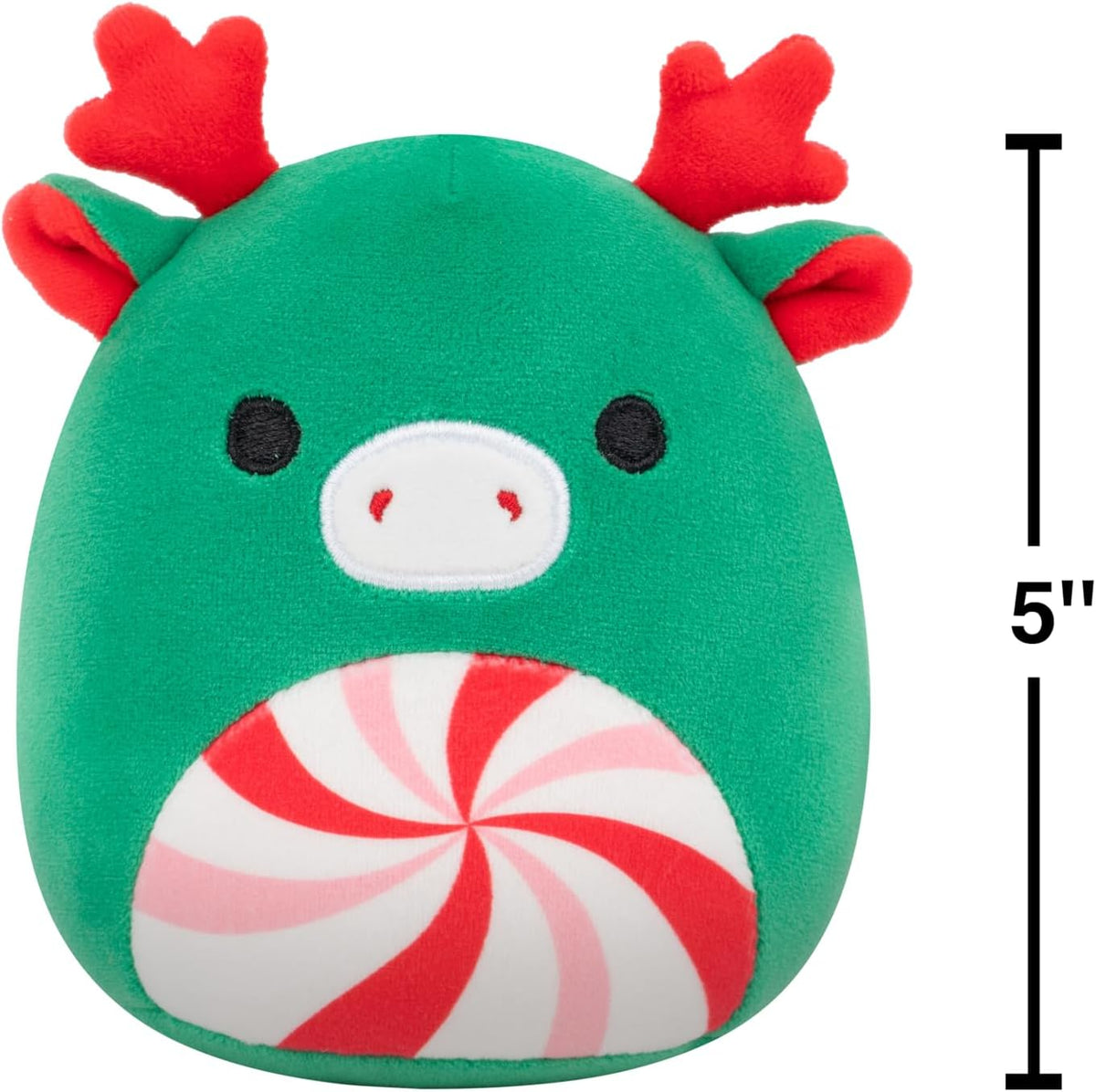 Squishmallows Original Zumir the Green Moose de 5 pulgadas con vientre de remolino de menta – Peluche oficial de Jazwares (pequeño)