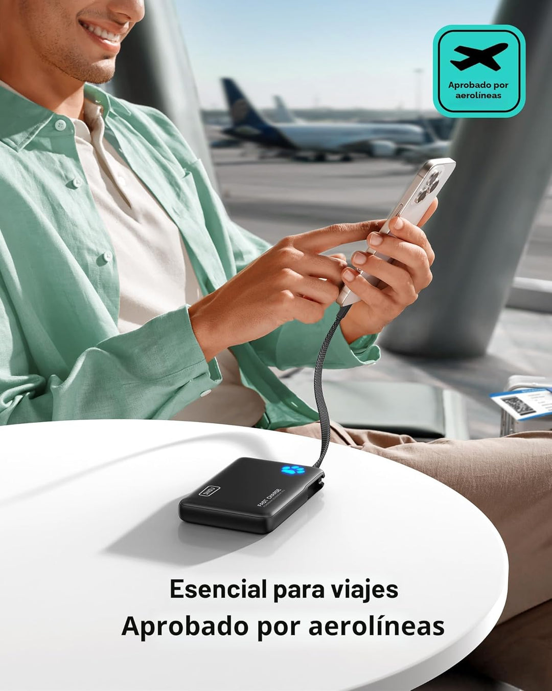 INIU 45W Power Bank, Cargador Portátil de Carga Rápida con Cable US...
