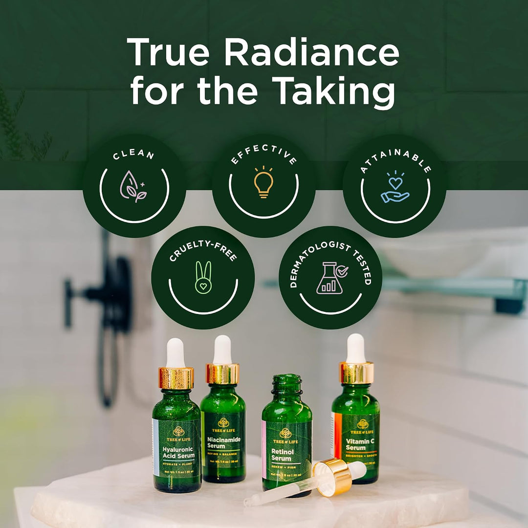 Tree of Life Beauty Set de cuidado de la piel facial, iluminador, r...