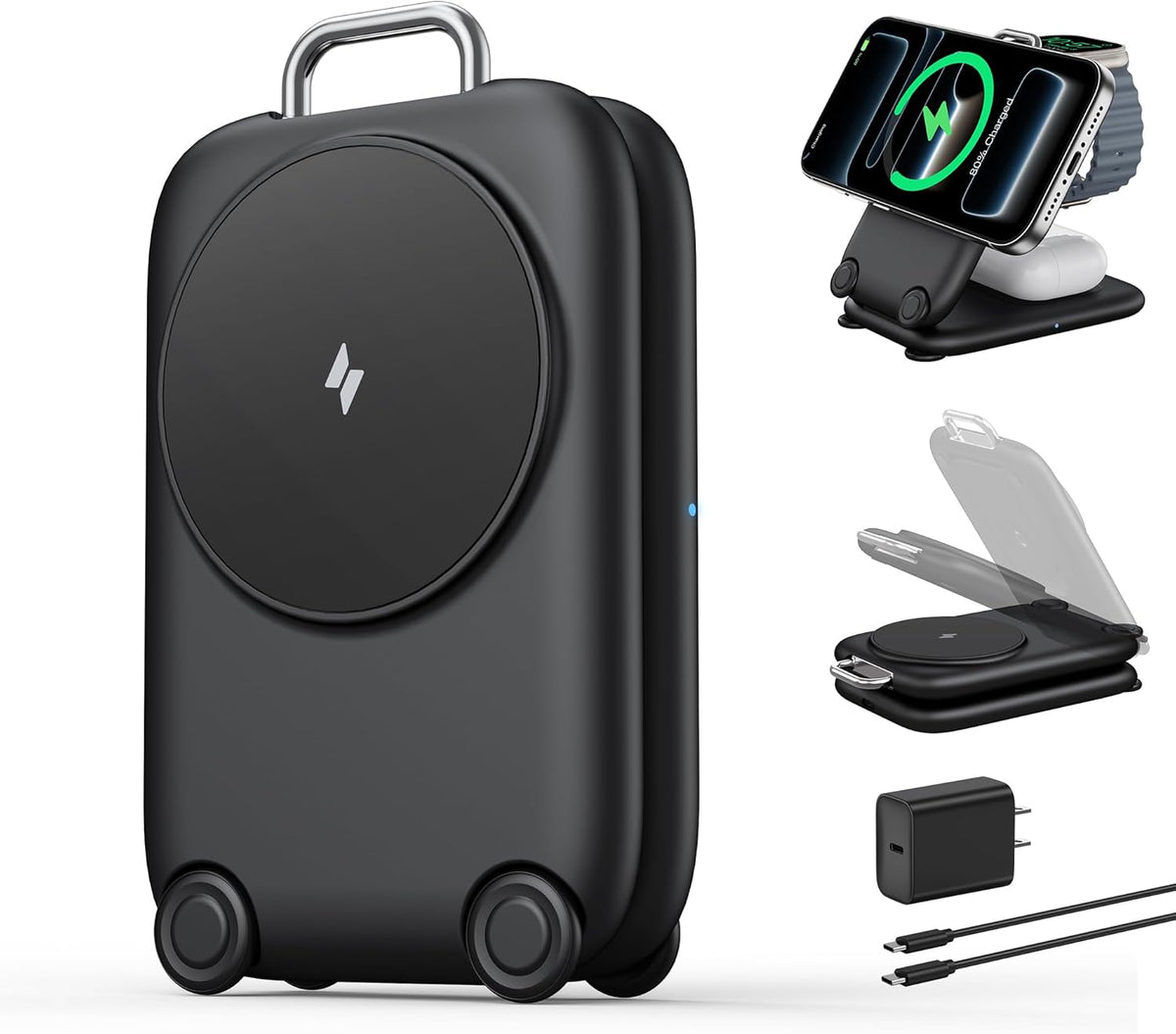 Estación de carga inalámbrica rápida para iPhone Duo de PaktVault