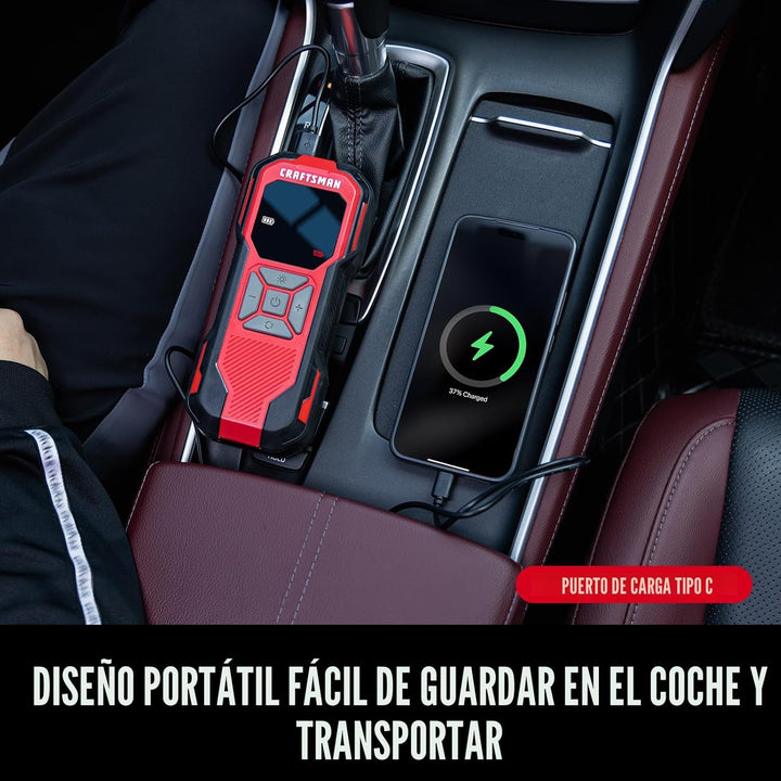 CRAFTSMAN Compresor de aire portátil para inflador de neumáticos, m...