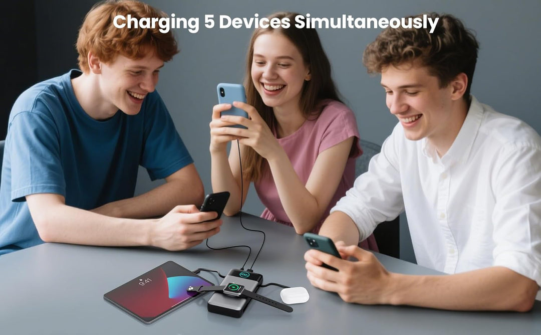 Cargador portátil para iPhone, batería externa de 40800 mAh con cab...