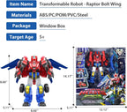 QUANTUM HEROES DINOSTER Robot transformable 2 en 1 Raptor Bolt Wing, 8.66 pulgadas