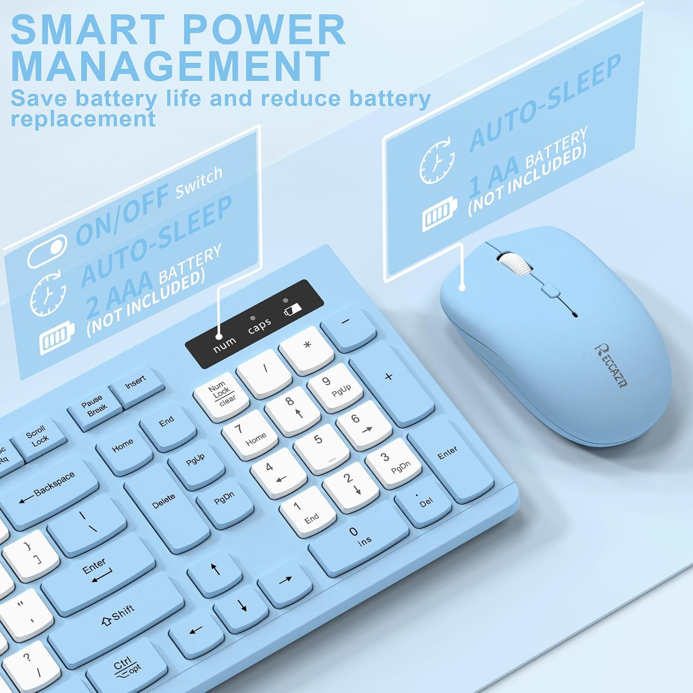 Combo silencioso de teclado y mouse inalámbricos para oficina y hog...