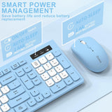 Combo silencioso de teclado y mouse inalámbricos para oficina y hog...