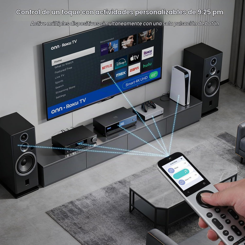 SofaBaton X2 control remoto universal con pantalla táctil, control remoto universal todo en uno con potente hub, actividades de un toque, aplicación personalizada, compatible con Alexa y Google