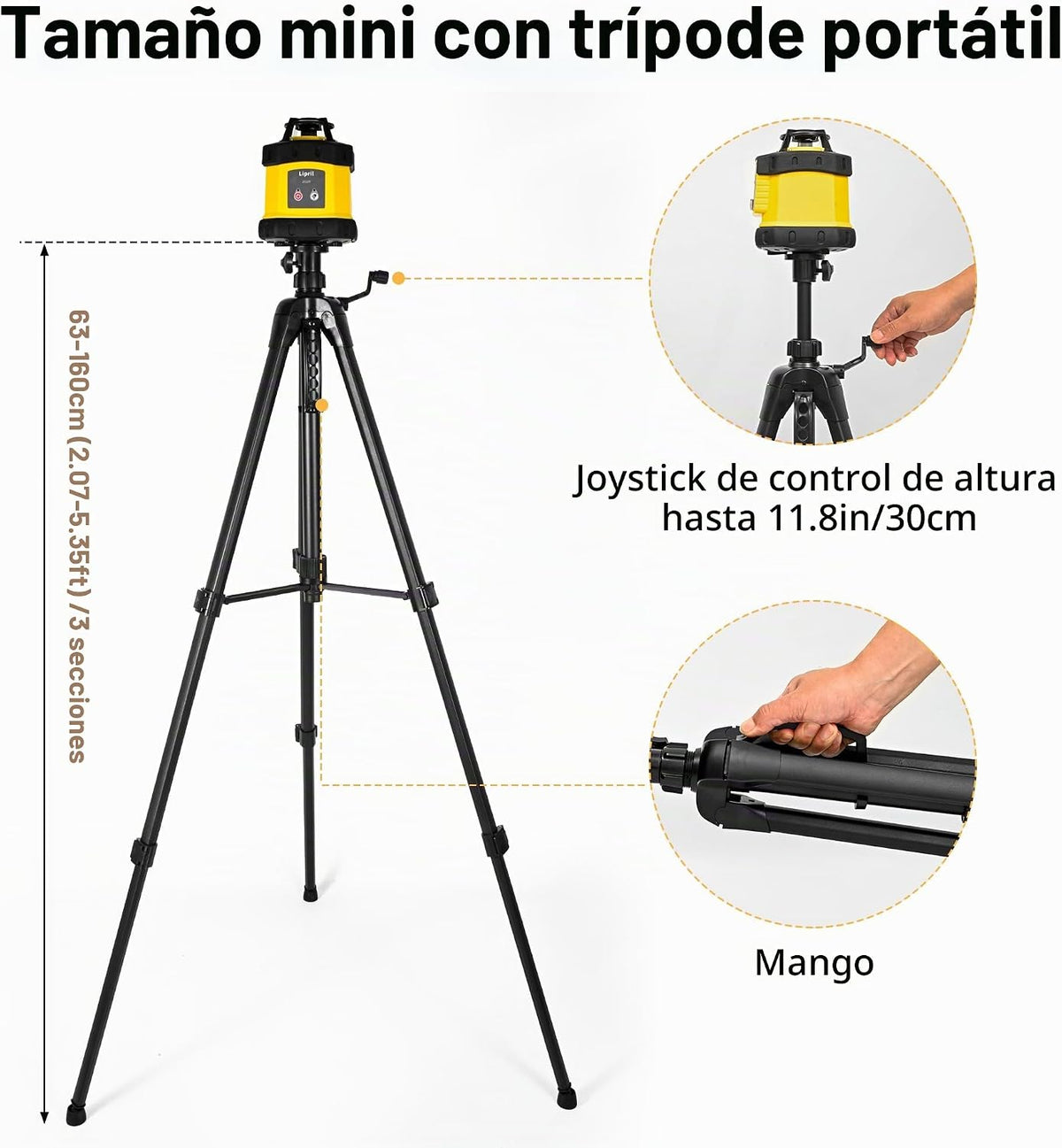 Kit de nivel láser rotatorio, nivel láser autonivelante de 360