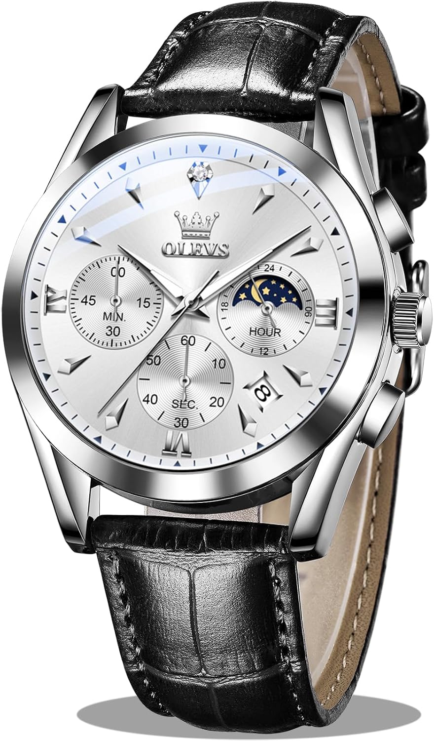 Relojes OLEVS para Hombre Lujo Esfera Grande Relojes Impermeables