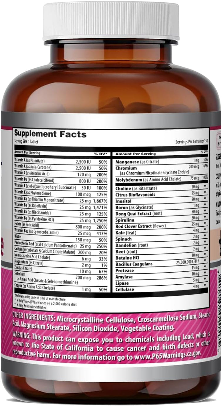 Amazing Formulas One Multivitamínico para mujer, a base de alimento...