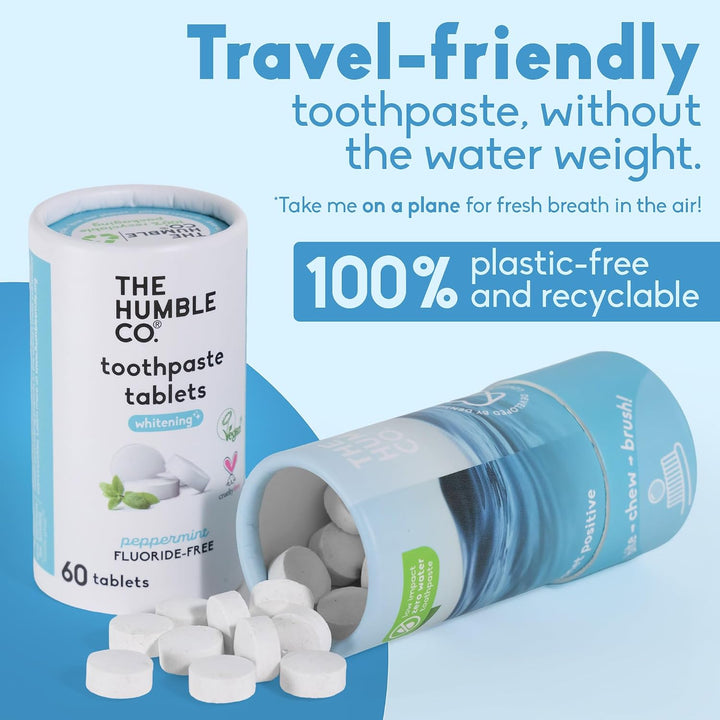 The Humble Co. Tabletas masticables blanqueadoras de dientes, sabor...