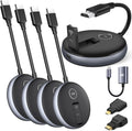 HDMI Inalámbrico G9R Pro - Un transmisor y cuatro receptores, kit extensor, expansión simultánea inalámbrica, 165 pies/50M 5.8G/2.4G @60Hz, Plug and Play, transmite video desde portátil a varios