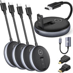 HDMI Inalámbrico G9R Pro - Un transmisor y cuatro receptores, kit extensor, expansión simultánea inalámbrica, 165 pies/50M 5.8G/2.4G @60Hz, Plug and Play, transmite video desde portátil a varios
