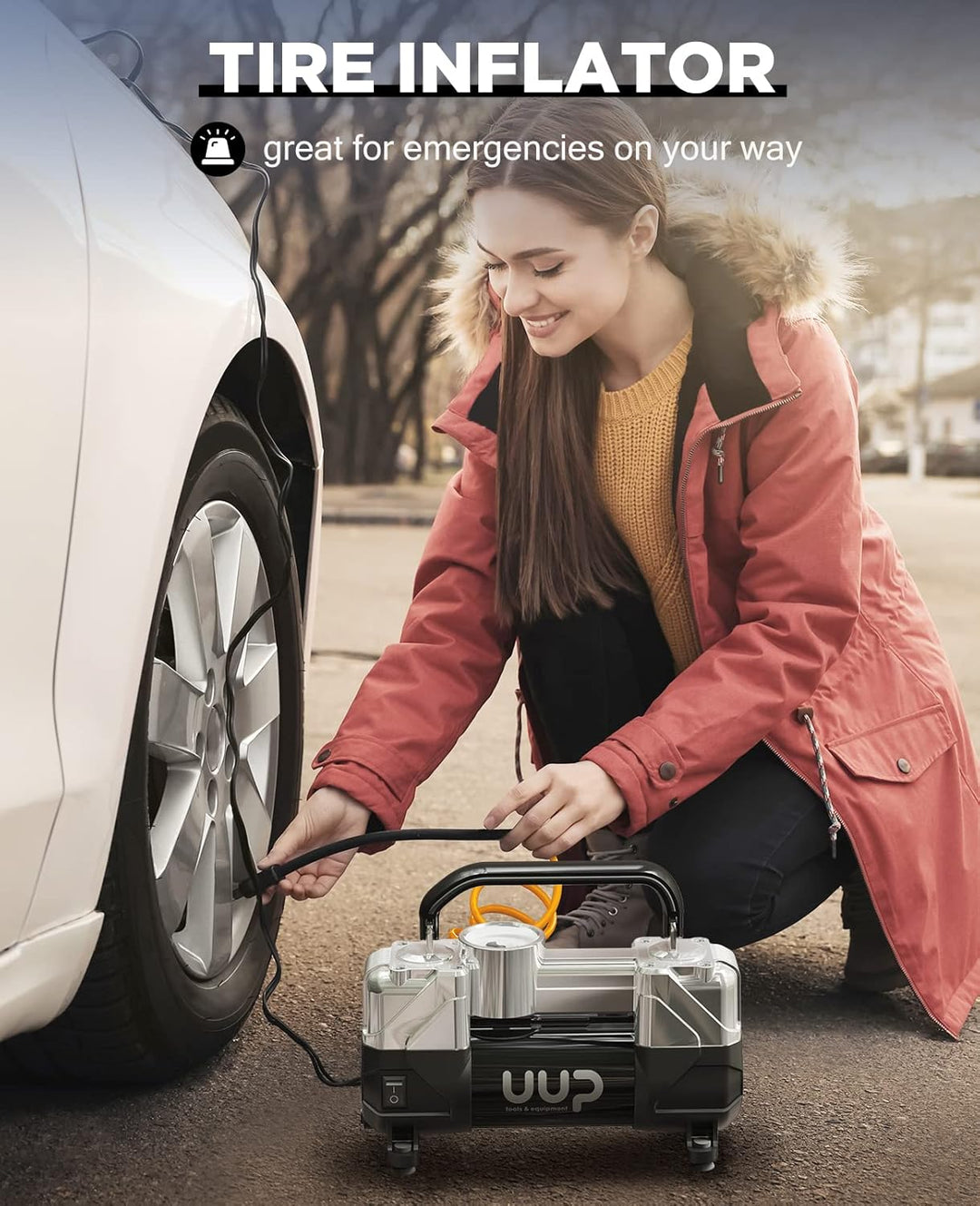 UUP Inflador de Neumáticos Compresor de Aire, 150PSI 12V CC Bomba d...