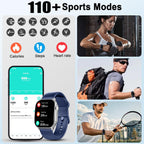 Poounur Relojes inteligentes para mujer, reloj inteligente con llamadas/mensajes/notificaciones, rastreador de actividad física con monitor de frecuencia cardíaca 24/7/sueño, reloj inteligente