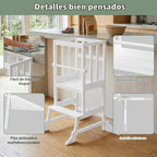 COSYLAND Torre de pie para niños pequeños, taburete de cocina de altura