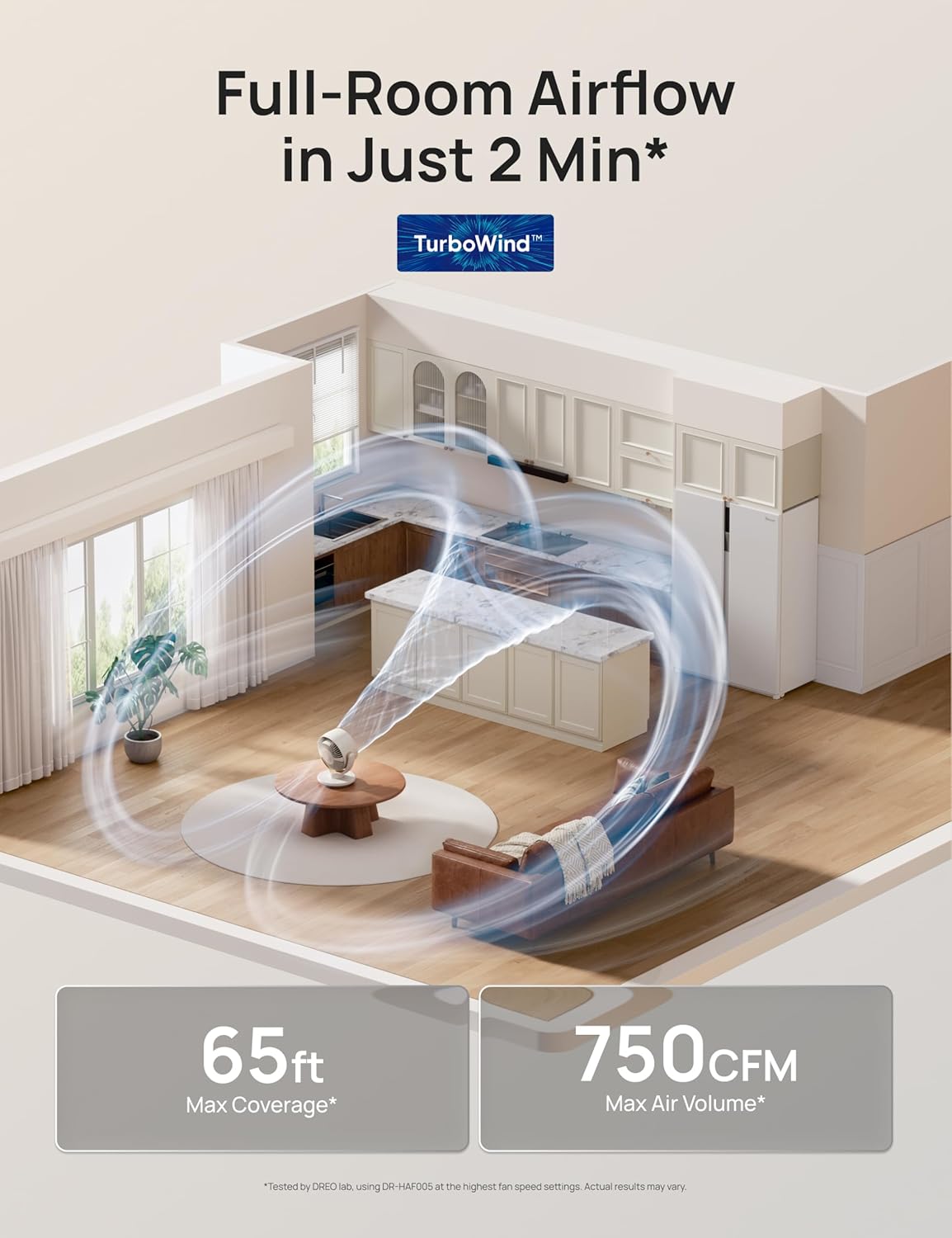 Dreo Ventilador para dormitorio, ventiladores circuladores de aire...