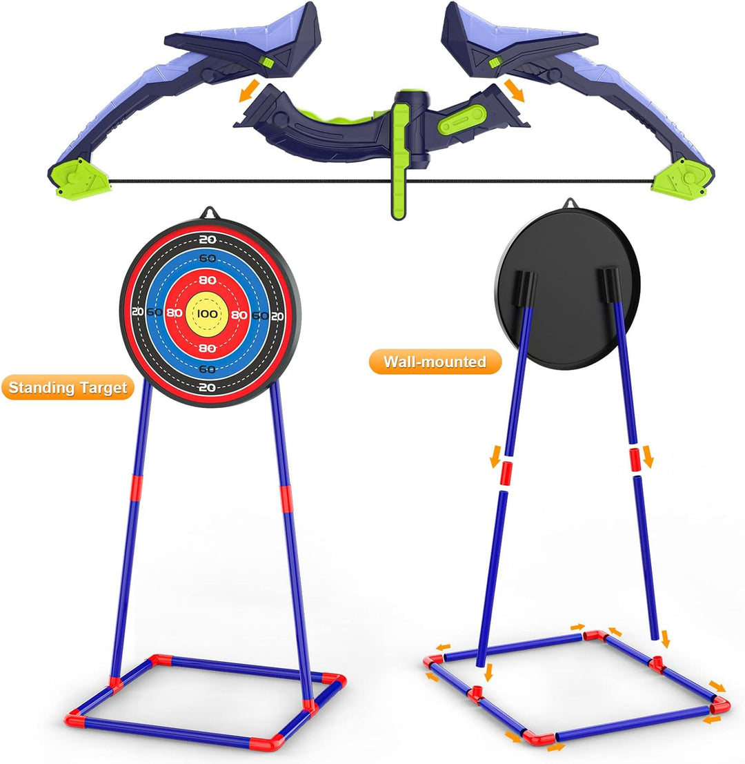 Paquete de 2 conjuntos de arco y flecha para niños, conjunto de tir...