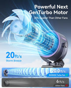 KIMMOO Ventilador portátil recargable de 4000 mAh, control táctil d...