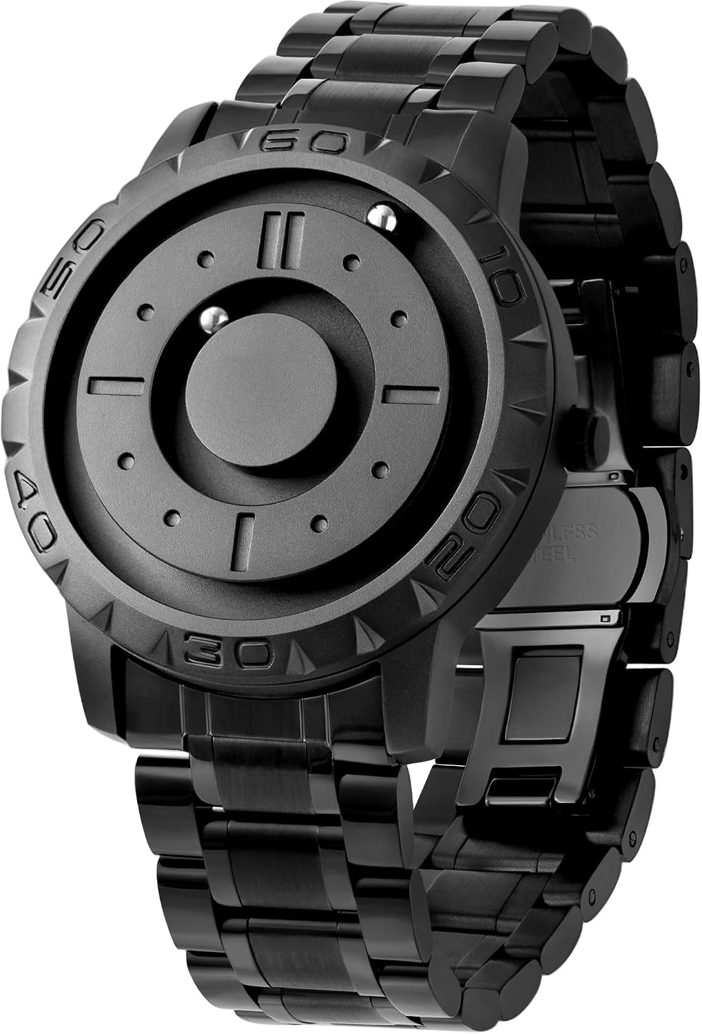 EUTOUR Reloj Magnético Esfera Flotante con Bolas 40mm Cuarzo Suizo 3/5ATM Correa 20mm