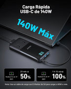 Anker Prime carga Station, 140W 6-en-1 Travel Power Strip, 2 USB C