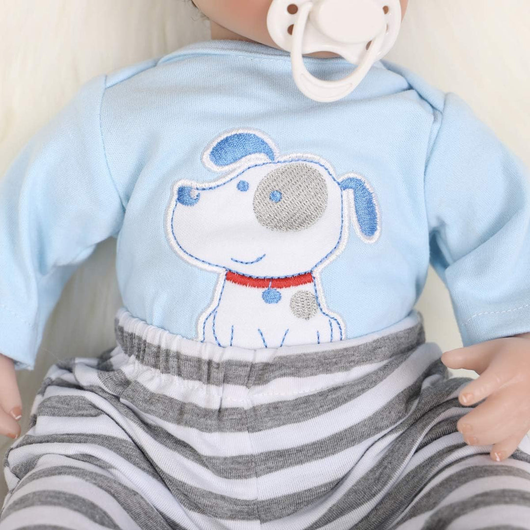 ENADOLL Reborn Baby Doll realista de vinilo de silicona bebé azul p...