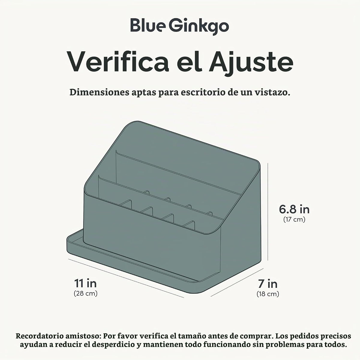 BLUE GINKGO Organizador de escritorio, suministros de oficina, verde
