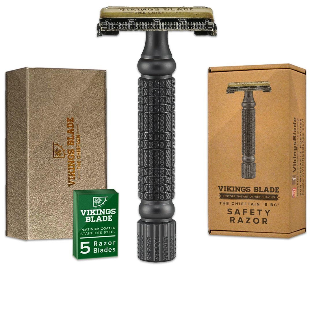 VIKINGS BLADE Maquinilla de afeitar de seguridad de doble filo para...
