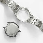 Ga2100 - Funda para correa de reloj, piezas de kit de modificación, bisel de banda de acero inoxidable de metal 316L, anillo de accesorios de roble real personalizado, compatible con relojes