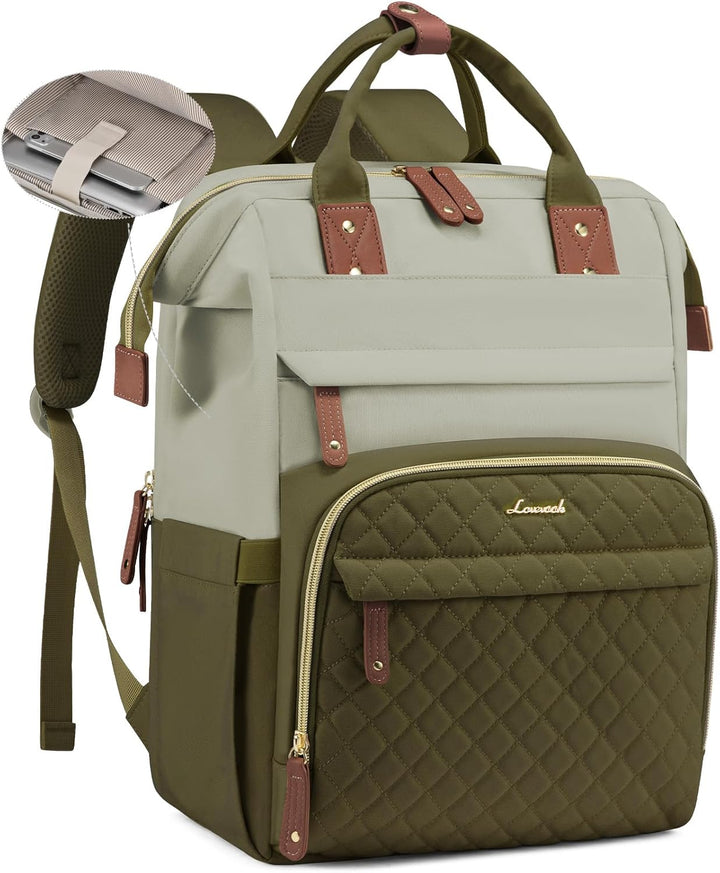 LOVEVOOK Mochila para laptop para mujer, 15.6 pulgadas, impermeable...