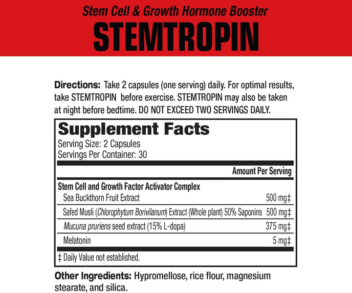 MuscleMeds STEMTROPIN - Refuerzo de células madre y factor de creci...