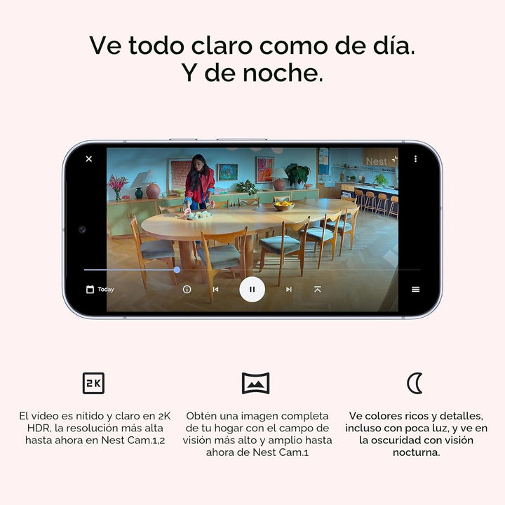 Google Nest Cam Indoor (con cable, 3ª generación) - Cámara de segur...