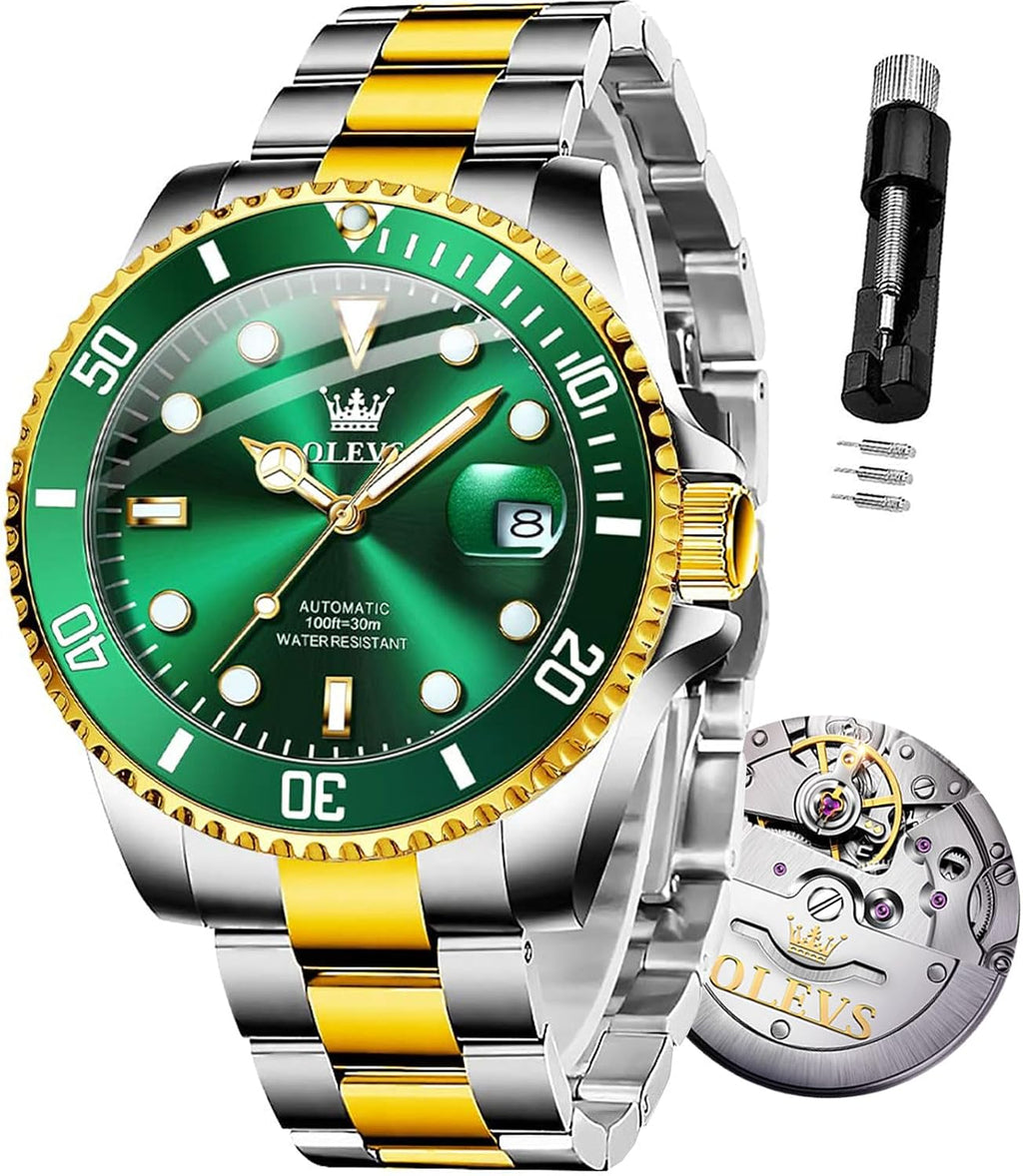 OLEVS Reloj Automático Mecánico para Hombre de Lujo, Recia Carga Automática