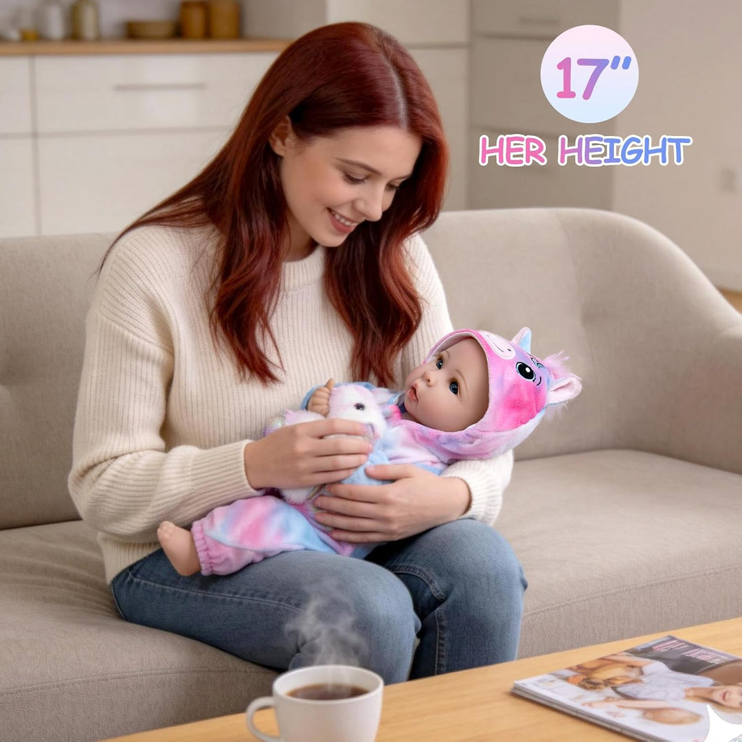 UOFTKIZ Real Life Baby Doll Girl - Muñeca realista de 17 pulgadas c...