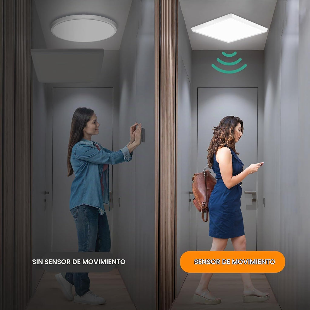 Lámpara Luz de techo con sensor de movimiento de 12 pulgadas, luz activada por