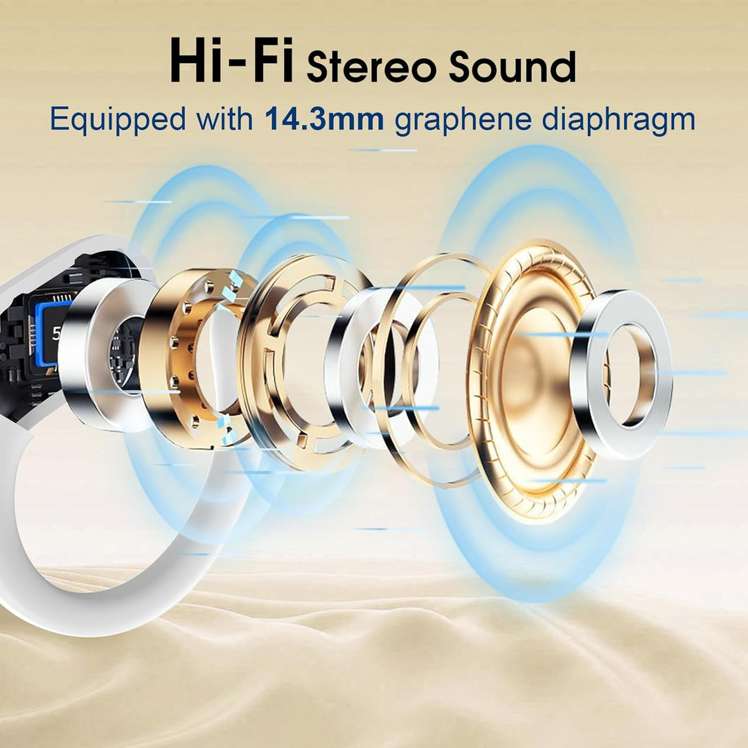 Aptkdoe Auriculares inalámbricos Bluetooth 5.4 de 75 horas para dep...