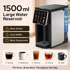 Mecity Cafetera digital compatible con cápsulas K Cup, máquina de café americano inteligente con pantalla táctil sobre hielo, preparación rápida, 6, 8, 10, 12 onzas opcionales, sabor ajustable