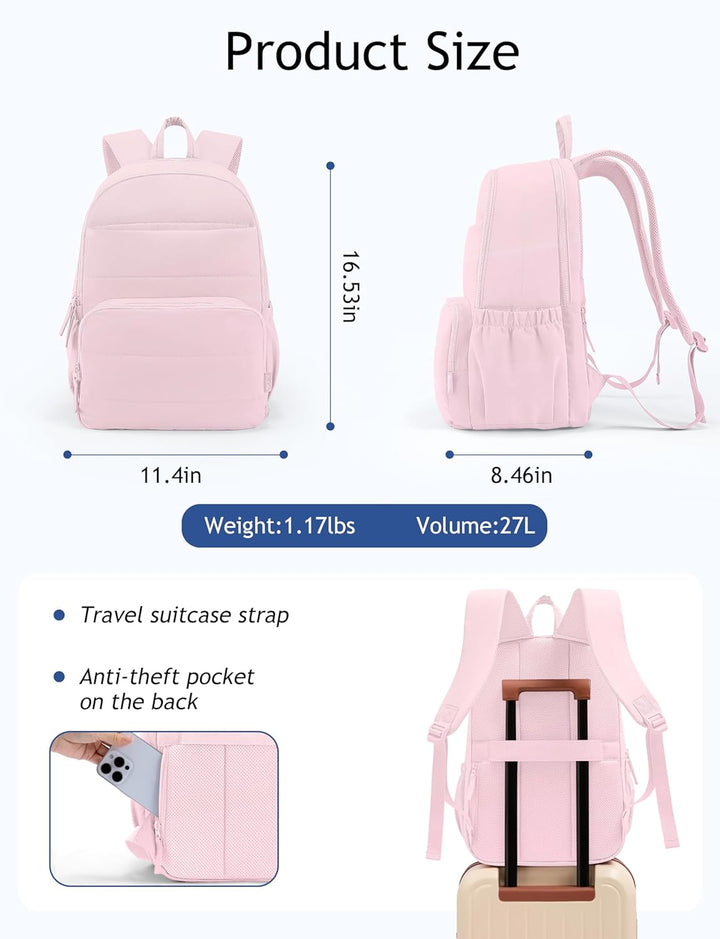 Mochila de viaje Uselike para mujeres, mochila para laptop de 15.6...