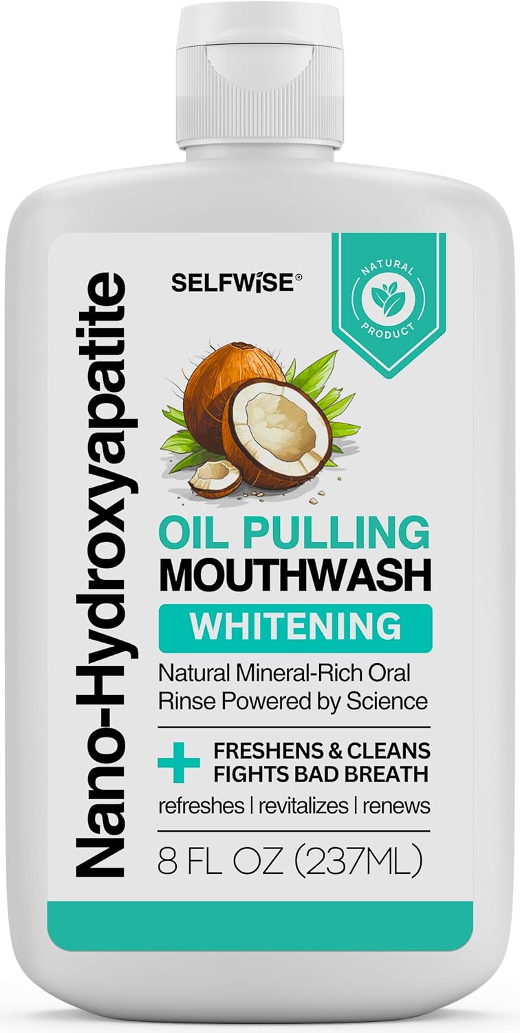 Enjuague bucal blanqueador con nano-hidroxiapatita y oil pulling pa...