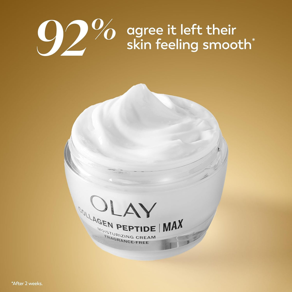 Olay Hidratante facial con péptido de colágeno, crema reafirmante p...
