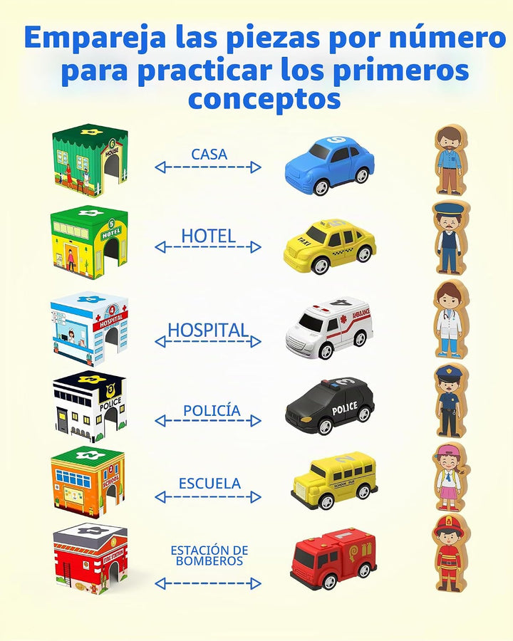 Coogam Montessori - Bloques de clasificación y apilamiento con gara...